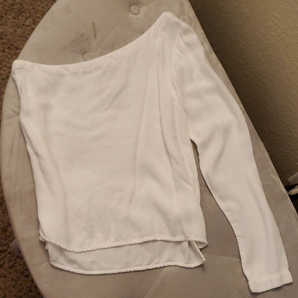 One sleeve white blouse